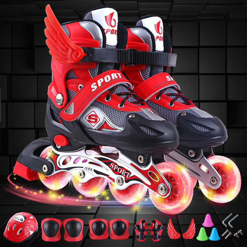Flashing lights adjustable Inline skates roller skates