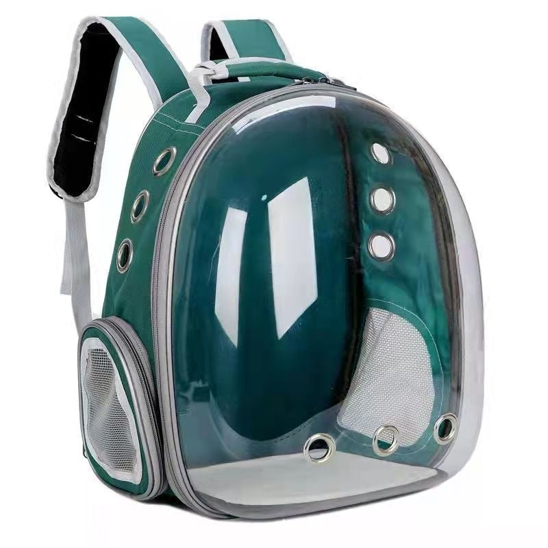 Fashionable Transparent Panoramic Outdoor Four Seasons Universal Pet Backpack Side Opening Breathable pets backpack - astronauts special design - beautiful Trending bags