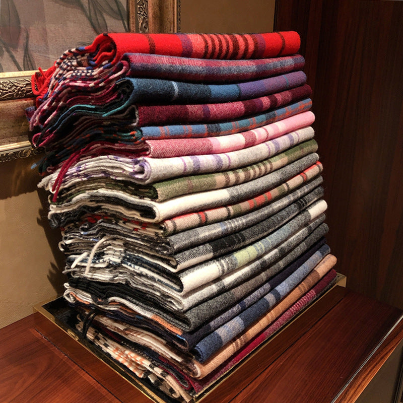 Edinburgh Scotland Edinburgh Plaid Scarf Winter New Wool Cashmere Warm wool scarves shawl dress