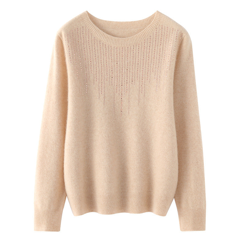 Stunning ❤️ Women Fashion Merino Wool rhinestones Cardigan Sweater Cashmere Knitted Jumper Dress TOP shirt - Best Christmas gift