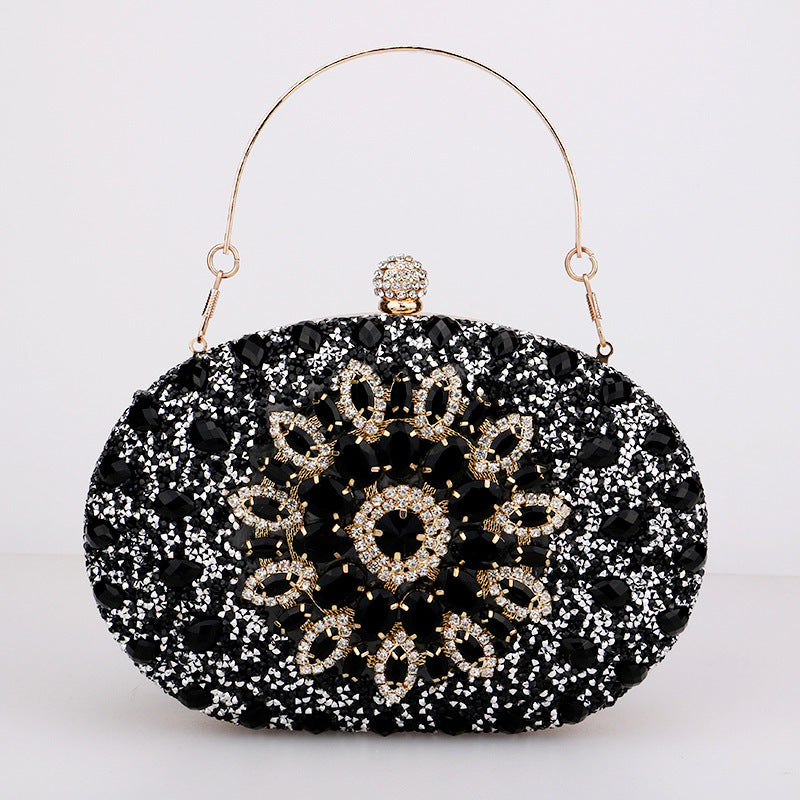 Women's DIAMONDS CRYSTALS Encrusted Party prom Formal dinner Wedding Cheongsam Versatile Banquet Evening clutch Bag handbag crossbody bag purse