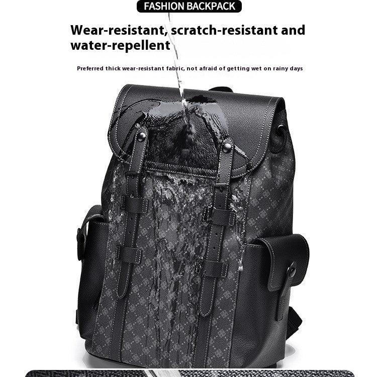 Curved Shoulder Strap New Men's Casual Business Travel Backpack bag