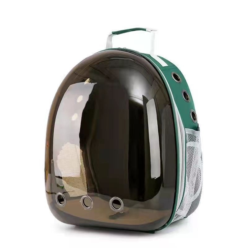 Fashionable Transparent Panoramic Outdoor Four Seasons Universal Pet Backpack Side Opening Breathable pets backpack - astronauts special design - beautiful Trending bags