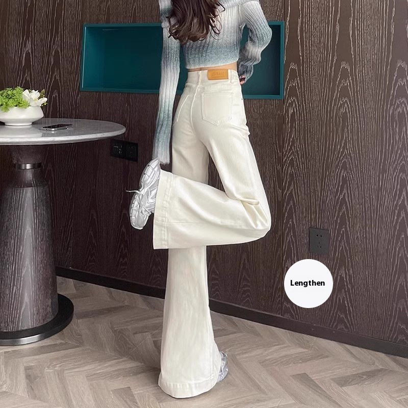 Trending Hot selling Women's skinny Wide-leg Denim cotton elasticated Jeans pants