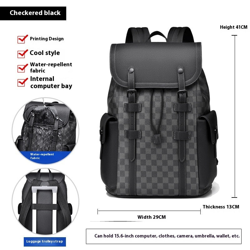 Curved Shoulder Strap New Men's Casual Business Travel Backpack bag