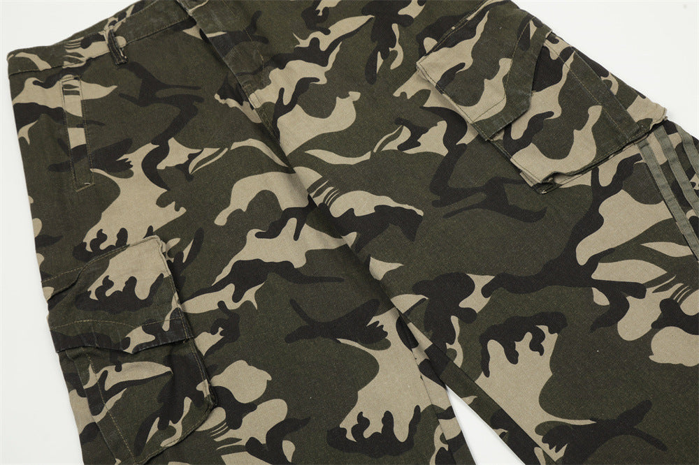 Latest Hot Selling Camouflage Cargo Men's Loose Straight Casual Pants travel friendly comfy jeans Joggers