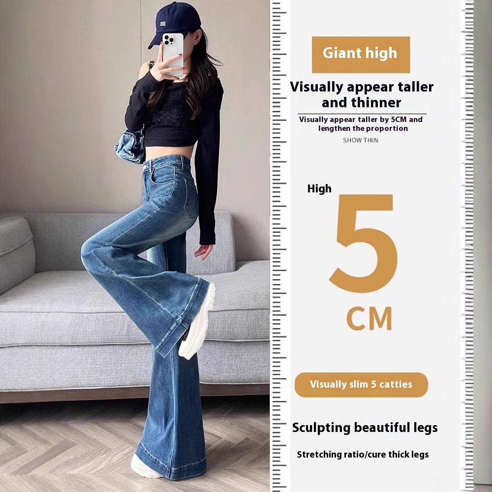 Trending Hot selling Women's skinny Wide-leg Denim cotton elasticated Jeans pants