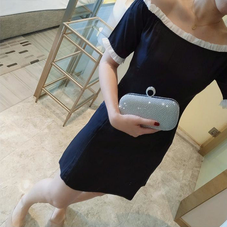 Evening Clutch Bags Diamond-Studded Evening Bag With Chain Shoulder Bag purse