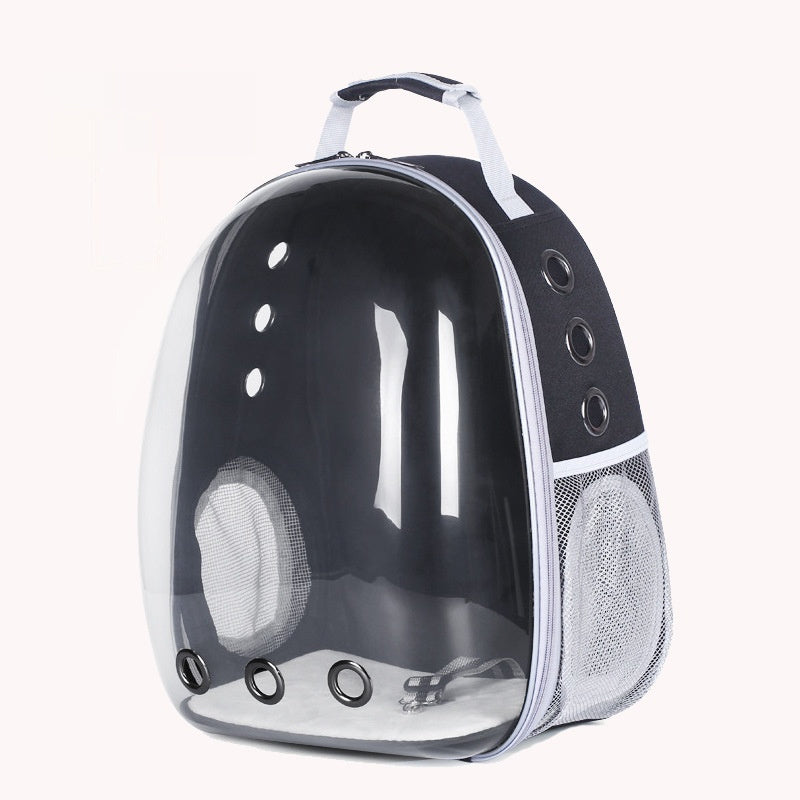Fashionable Transparent Panoramic Outdoor Four Seasons Universal Pet Backpack Side Opening Breathable pets backpack - astronauts special design - beautiful Trending bags