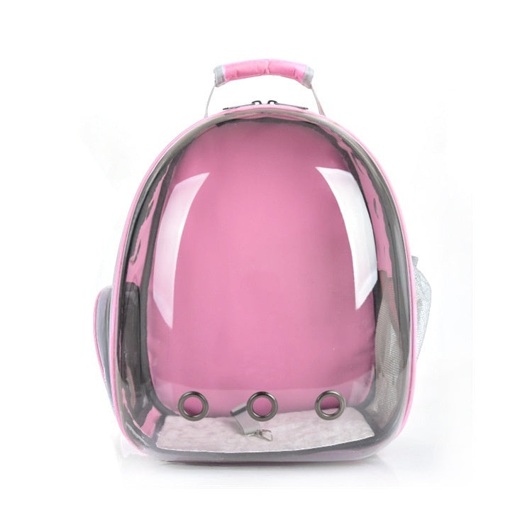 Fashionable Transparent Panoramic Outdoor Four Seasons Universal Pet Backpack Side Opening Breathable pets backpack - astronauts special design - beautiful Trending bags