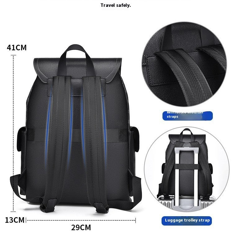 Curved Shoulder Strap New Men's Casual Business Travel Backpack bag