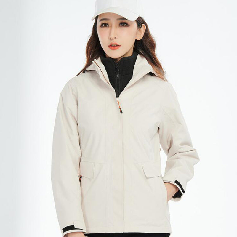 Outdoor Men's Assault Jacket Heat Seal Warm Waterproof Mountaineers clothing- 2 in 1 Outdoor Waterproof Tactical Combat Coat & Warm Fleece Ski Mountain Jacket set