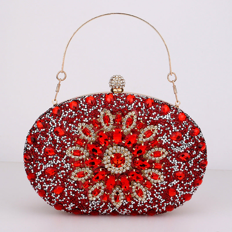 Women's DIAMONDS CRYSTALS Encrusted Party prom Formal dinner Wedding Cheongsam Versatile Banquet Evening clutch Bag handbag crossbody bag purse
