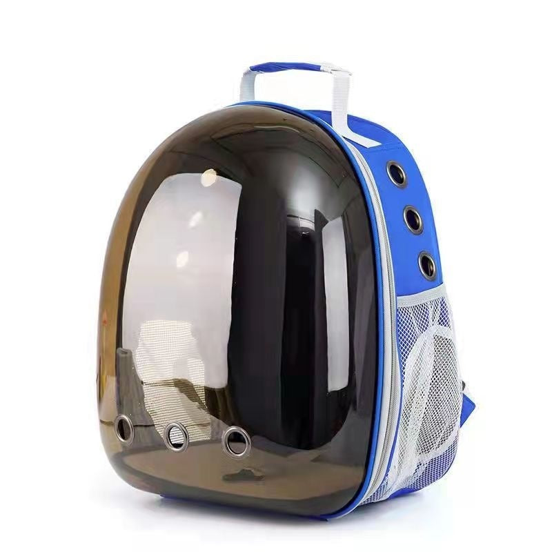Fashionable Transparent Panoramic Outdoor Four Seasons Universal Pet Backpack Side Opening Breathable pets backpack - astronauts special design - beautiful Trending bags