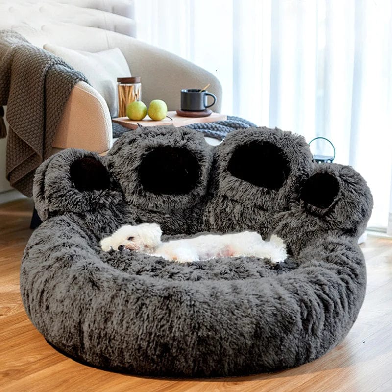Dog Bed Cat Mat Round Large Pet House Long Plush Deep Sleeping
Warm Bear Paw Shape Super Soft Cushion Calm Beds - Best Nesting washable warm pets bedding