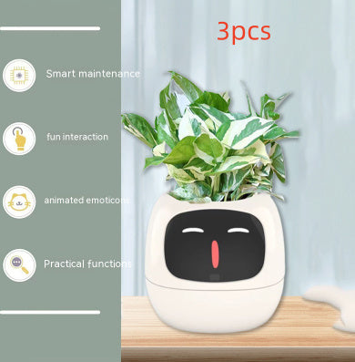 Smart Planter Endless Fun Over 49 Rich Expressions 7 Smart Sensors And AI Chips Make Raising Plants Easy And Fun - Can Work With Alexa - Desktop Pet , friend in lonely - Smart flower planter - It’s beautiful indeed