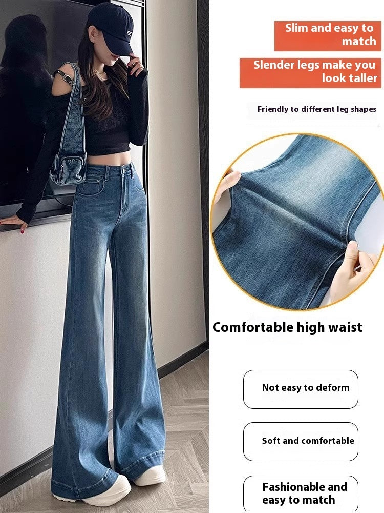 Trending Hot selling Women's skinny Wide-leg Denim cotton elasticated Jeans pants