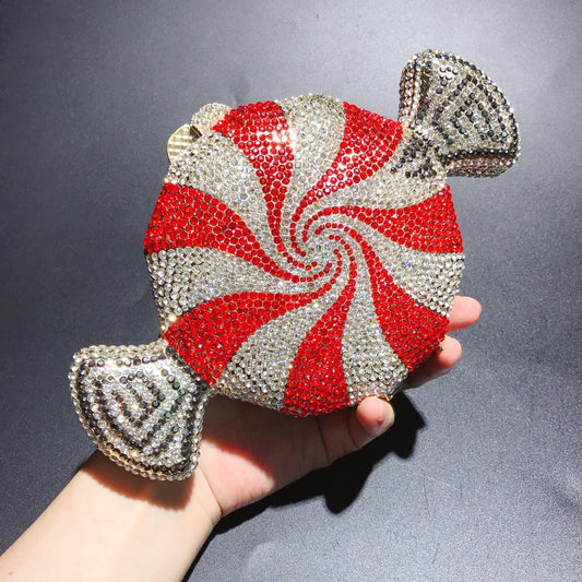 Women's Evening bag Swarovski crystal Diamond Candy Shape Crystal Rhinestone Diamond Clutch bag dazzling formal bag trending collection 2025