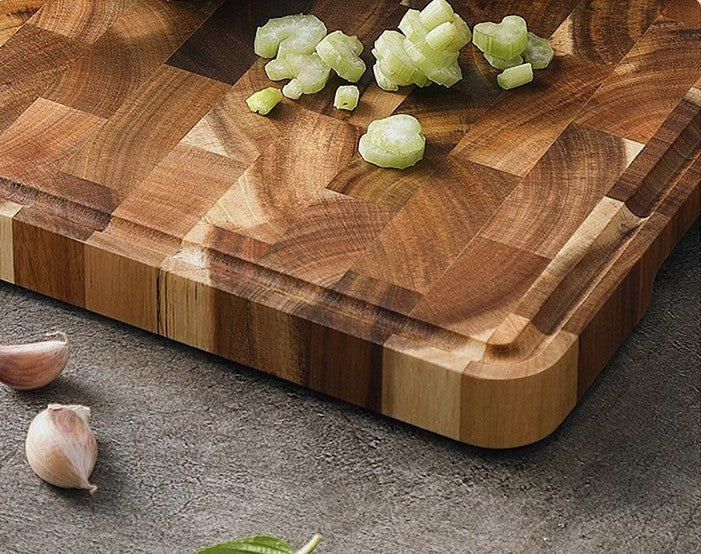 Premium Solid Acacia Mangium Oak Hardwood Edge - Wooden Chopping Cutting Board - 60%off with Free Delivery