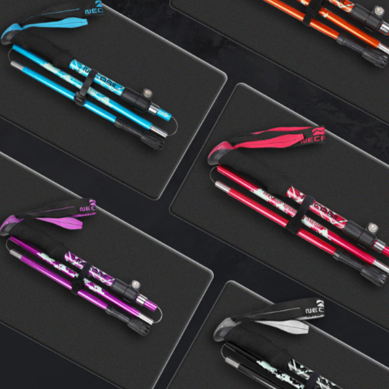 Aluminium Alloy Hiking Walking Cane – Adjustable 32–125cm Trekking Pole | Lightweight Non-Slip Outdoor Camping Mountaineering Stick