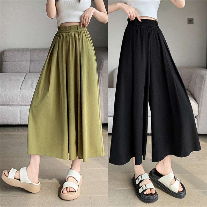women's ladies hot chic Style Elastic Waistband Women's Straight Loose Pants trouser trending 2025