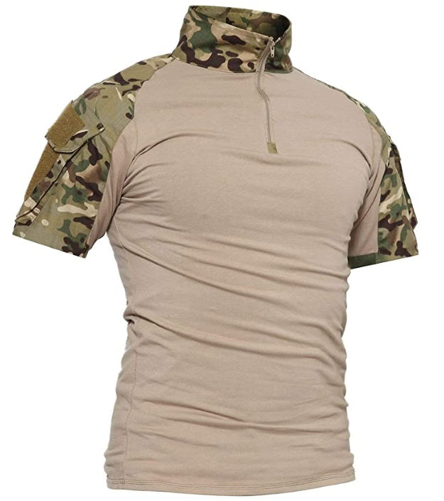 Mens Military Tactical Polo Shirt Army Combat Camouflage Outdoor Training Hunting Top polo shirt dress