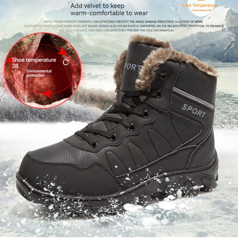 Men's Non-slip Thickening Thermal Travel Snow Boots - Activewear