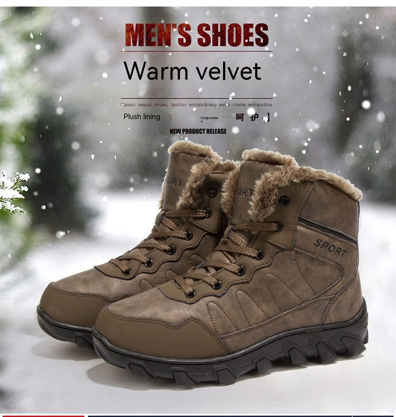 Men's Non-slip Thickening Thermal Travel Snow Boots - Activewear