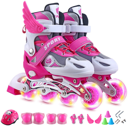 Flashing lights adjustable Inline skates roller skates