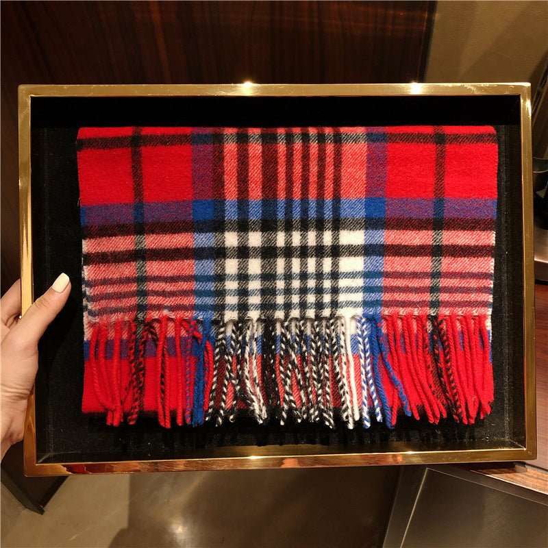 Edinburgh Scotland Edinburgh Plaid Scarf Winter New Wool Cashmere Warm wool scarves shawl dress
