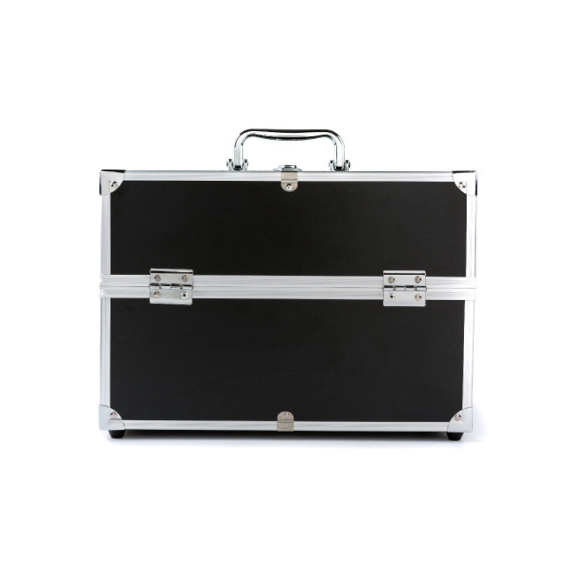 Make Up Specialist Cosmetic Case box Three-layer Large Capacity vanity box with aluminium sturdy finishing - Makeup organiser - Cosmetics box organiser set - UK USA Free delivery