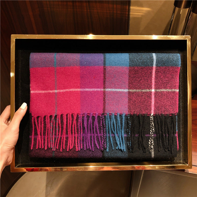 Edinburgh Scotland Edinburgh Plaid Scarf Winter New Wool Cashmere Warm wool scarves shawl dress