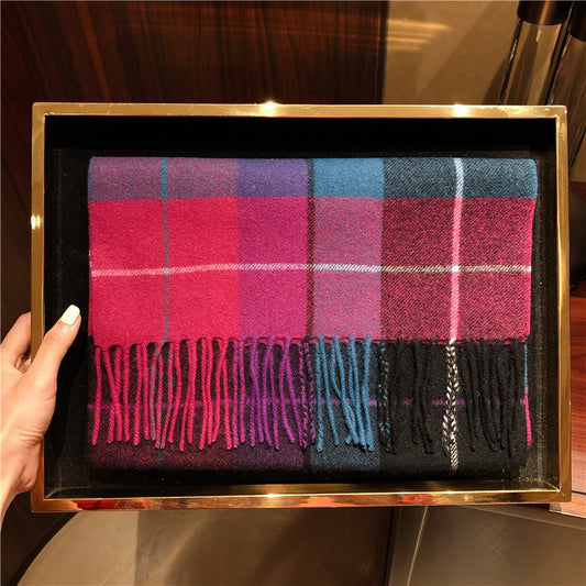 Edinburgh Scotland Edinburgh Plaid Scarf Winter New Wool Cashmere Warm wool scarves shawl dress