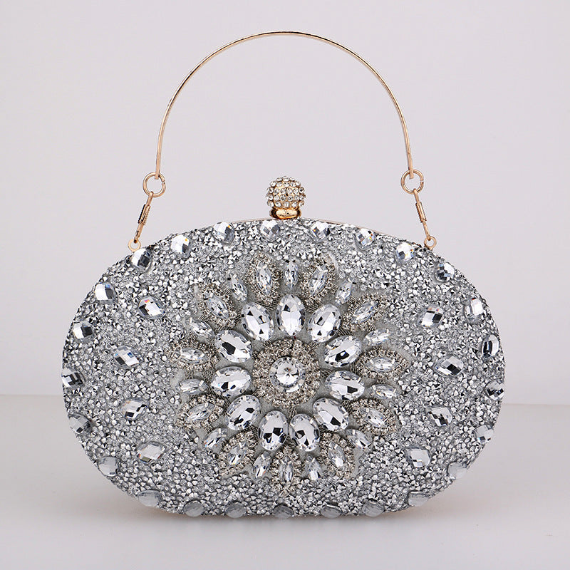 Women's DIAMONDS CRYSTALS Encrusted Party prom Formal dinner Wedding Cheongsam Versatile Banquet Evening clutch Bag handbag crossbody bag purse