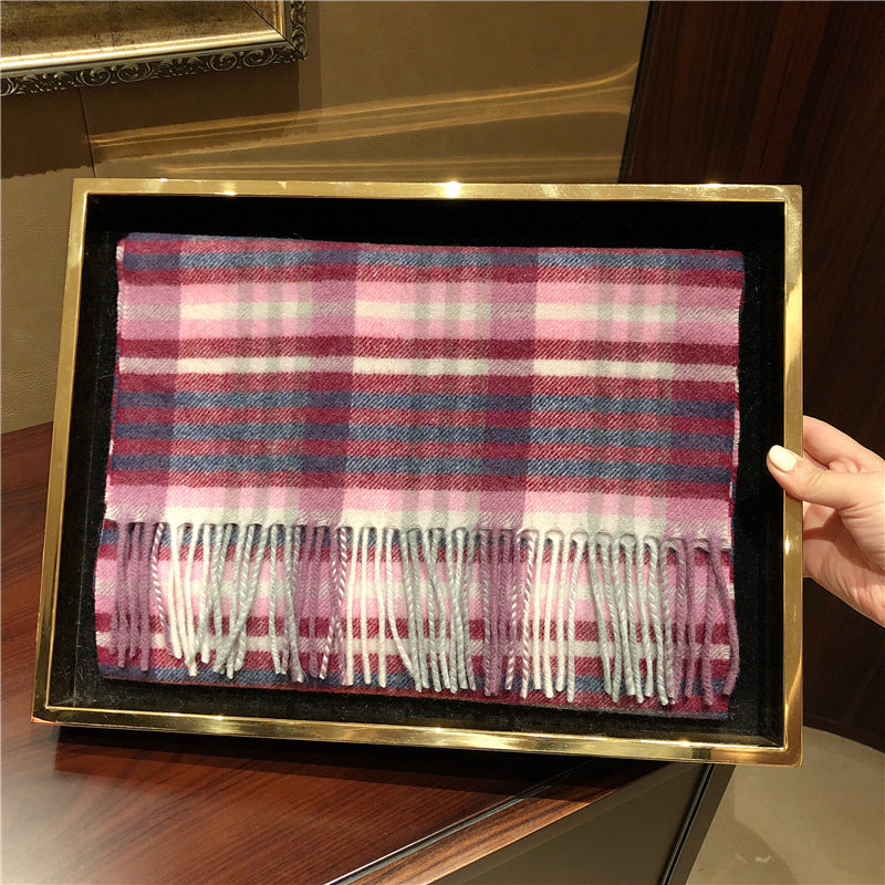 Edinburgh Scotland Edinburgh Plaid Scarf Winter New Wool Cashmere Warm wool scarves shawl dress