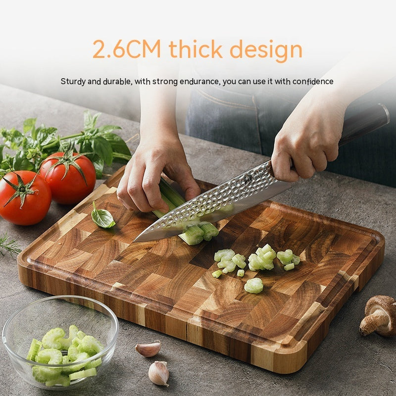 Premium Solid Acacia Mangium Oak Hardwood Edge - Wooden Chopping Cutting Board - 60%off with Free Delivery