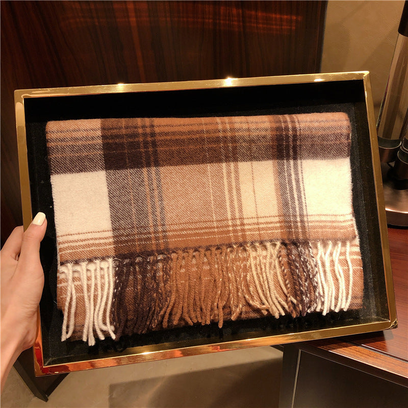 Edinburgh Scotland Edinburgh Plaid Scarf Winter New Wool Cashmere Warm wool scarves shawl dress