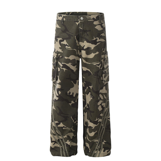 Latest Hot Selling Camouflage Cargo Men's Loose Straight Casual Pants travel friendly comfy jeans Joggers