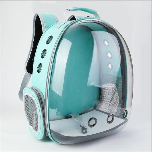 Fashionable Transparent Panoramic Outdoor Four Seasons Universal Pet Backpack Side Opening Breathable pets backpack - astronauts special design - beautiful Trending bags