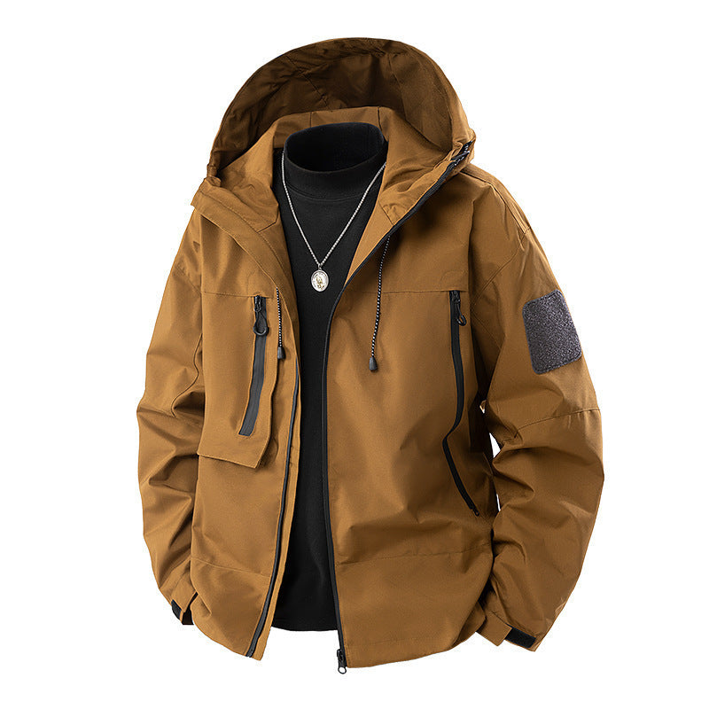 Men's Women's Outdoor windproof water resistant quick dry hooded jacket Windbreaker coat hoodie Top