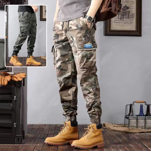 Mens Casual Camo Cargo Pants Trousers Military Combat Army Tactical BDU Pants Tactical multi pocket c casual trouser