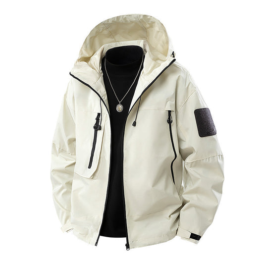 Men's Women's Outdoor windproof water resistant quick dry hooded jacket Windbreaker coat hoodie Top