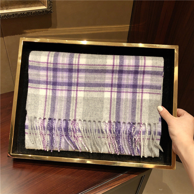 Edinburgh Scotland Edinburgh Plaid Scarf Winter New Wool Cashmere Warm wool scarves shawl dress