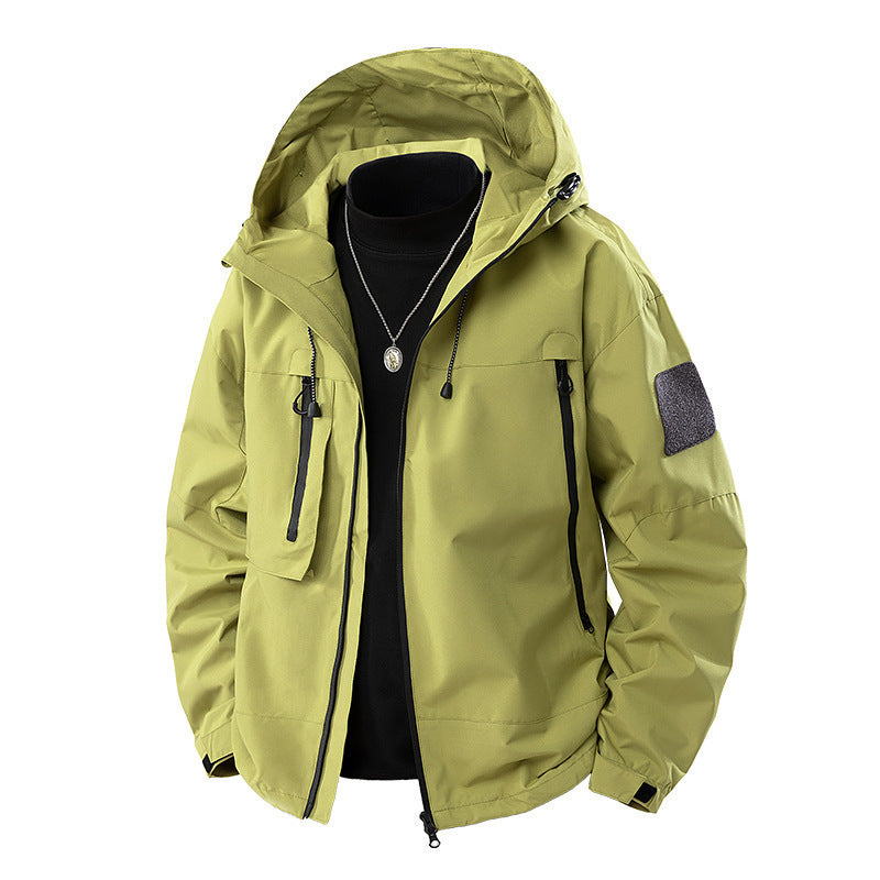 Men's Women's Outdoor windproof water resistant quick dry hooded jacket Windbreaker coat hoodie Top
